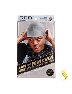 Red Kiss Power Wave Extreme Silky Durag Gray Capa De Cabello